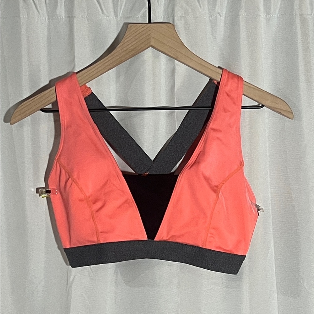 BCG Vibrant Coral and Black Sports Bra
